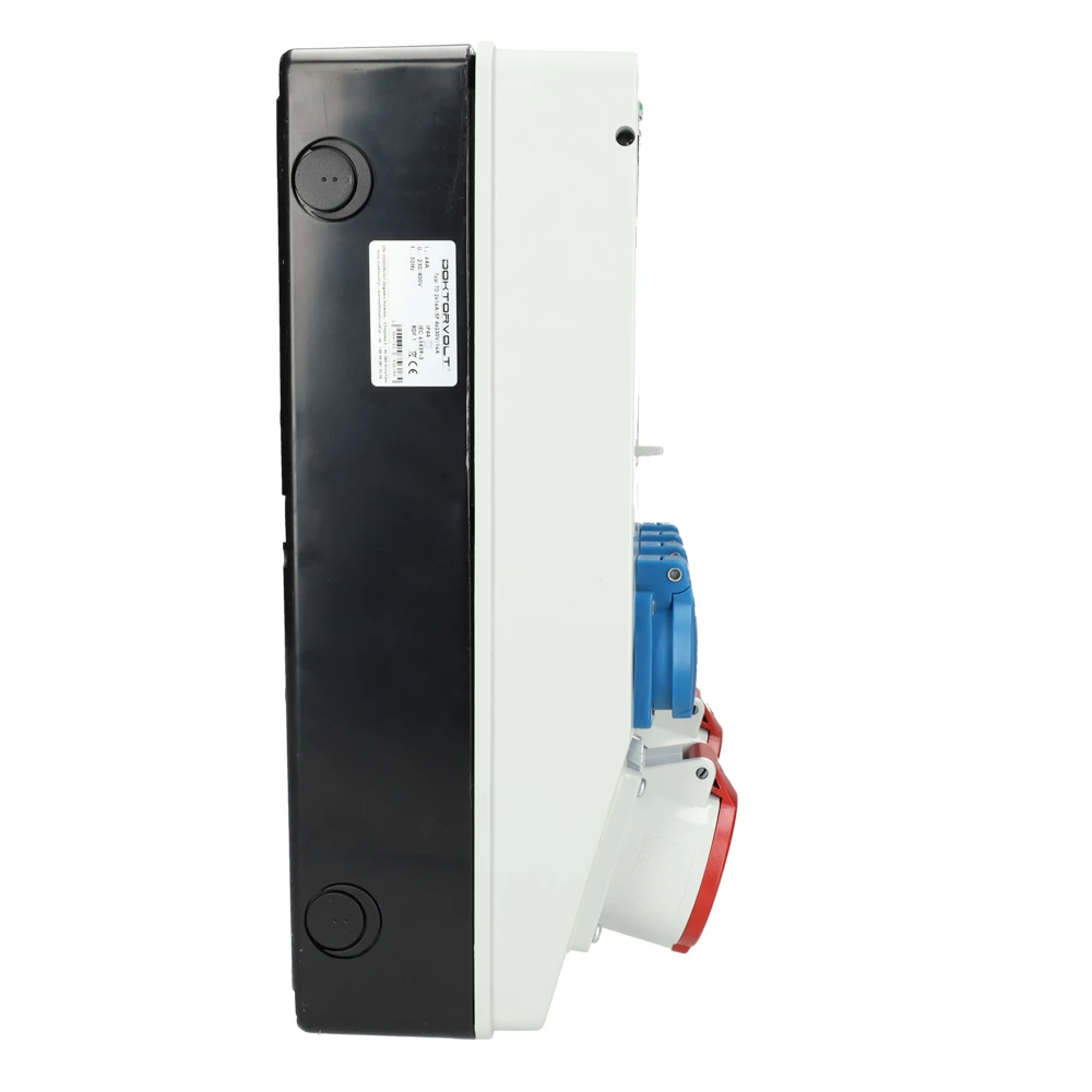 EMAT kunststof wandverdeler 3-fase IP44 met 2x CEE 5P 16A en 4x schuko 16A (85016027)
