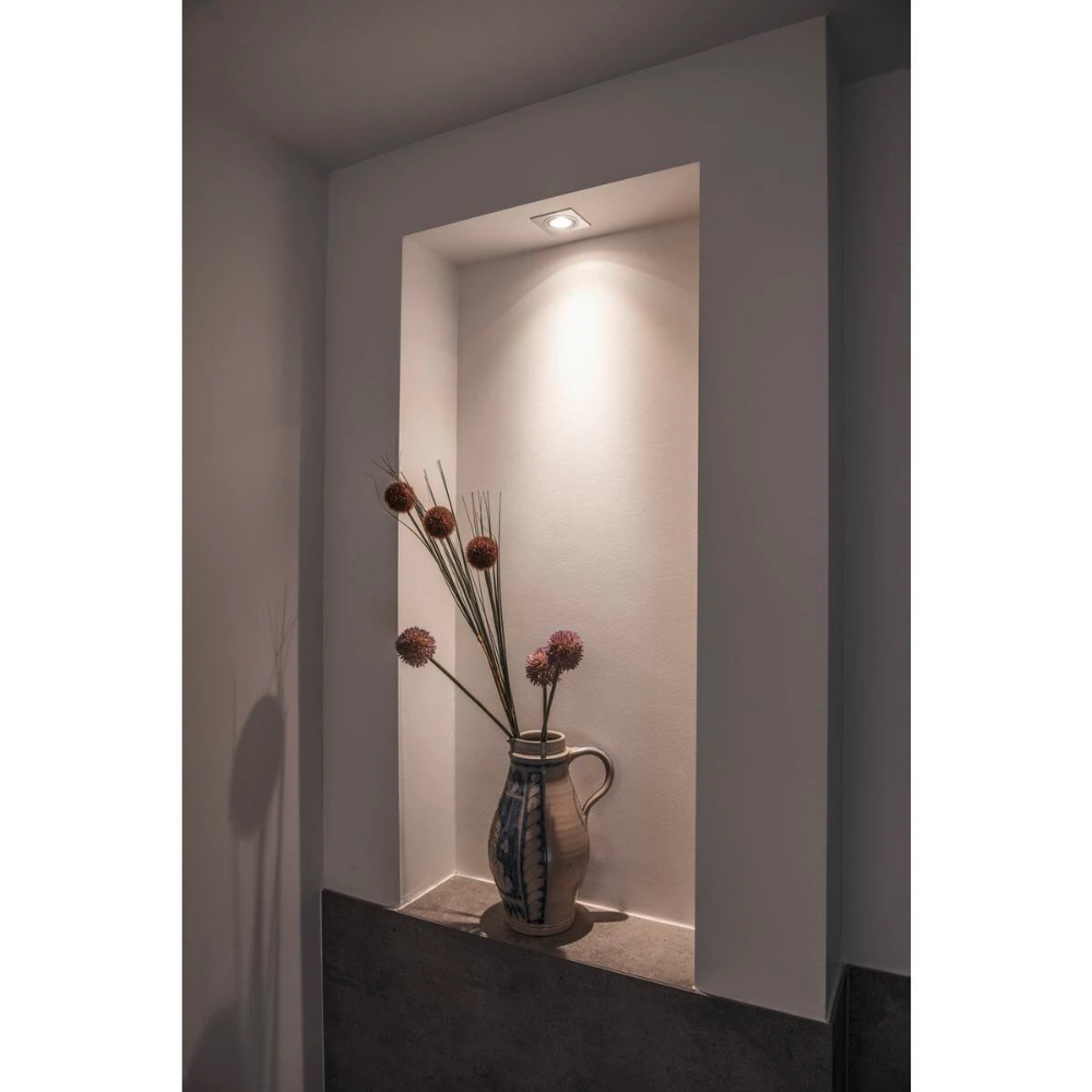 SLV inbouwspot vierkant kantelbaar zaagmaat 75mm aluminium (1007350)