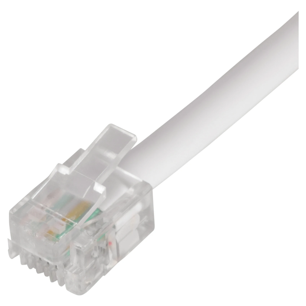 Q-link Telefoonkabel RJ11 4x0.5 mm wit - 10 meter (00.153.24)