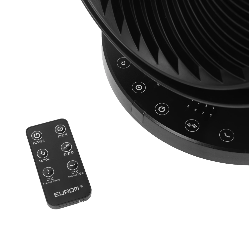Miniatuur van Eurom tafelventilator 8 standen 26,5cm Vento 3D Silent Comfort - black (384918)