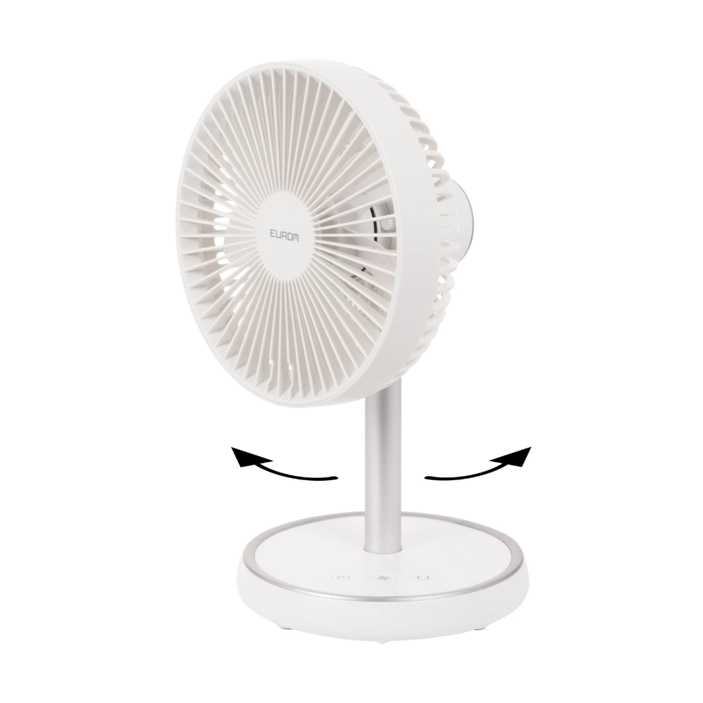 Miniatuur van Eurom draadloze uitschuifbare ventilator Vento Cordless Foldable Telescopic - white (384635)