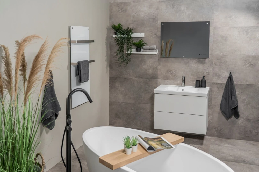 Miniatuur van Eurom badkamerspiegel met infraroodverwarming 80x60cm Sani 600W Mirror WiFi (350432)