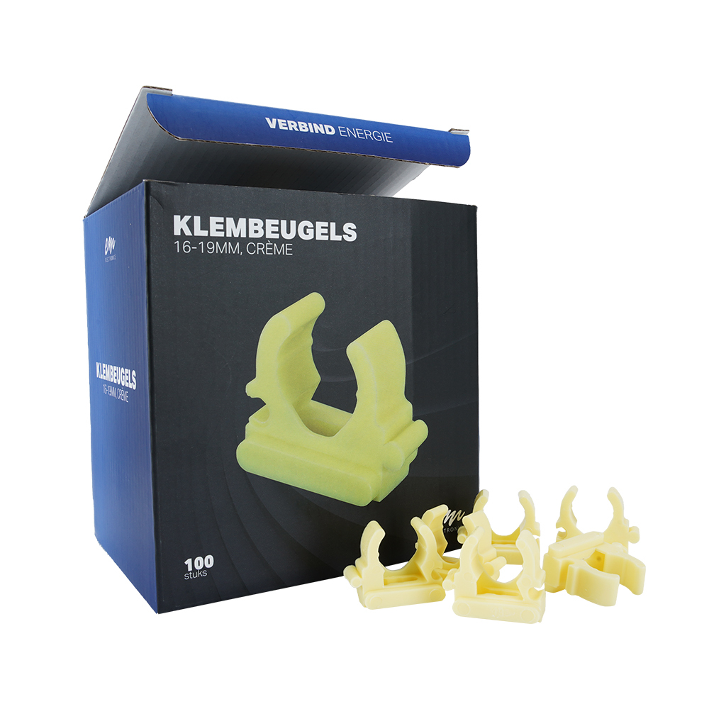 Miniatuur van EMhub klembeugel 16 - 19mm - crème per 100 stuks