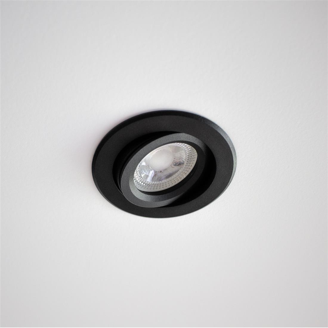 Miniatuur van Yphix inbouwspot rond kantelbaar zwart GU10 zaagmaat Ø70mm - diameter 82mm (50114464)