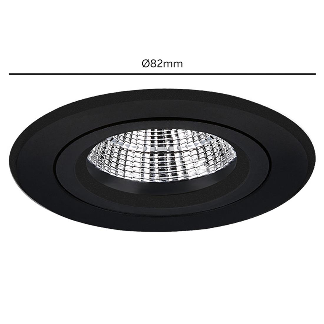 Miniatuur van Yphix inbouwspot rond kantelbaar zwart GU10 zaagmaat Ø70mm - diameter 82mm met bladveren (50114472)