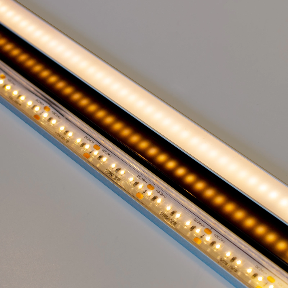 Miniatuur van Yphix LED strip profiel Felita zwart extra laag met zwarte afdekkap - 1 meter (50289481)