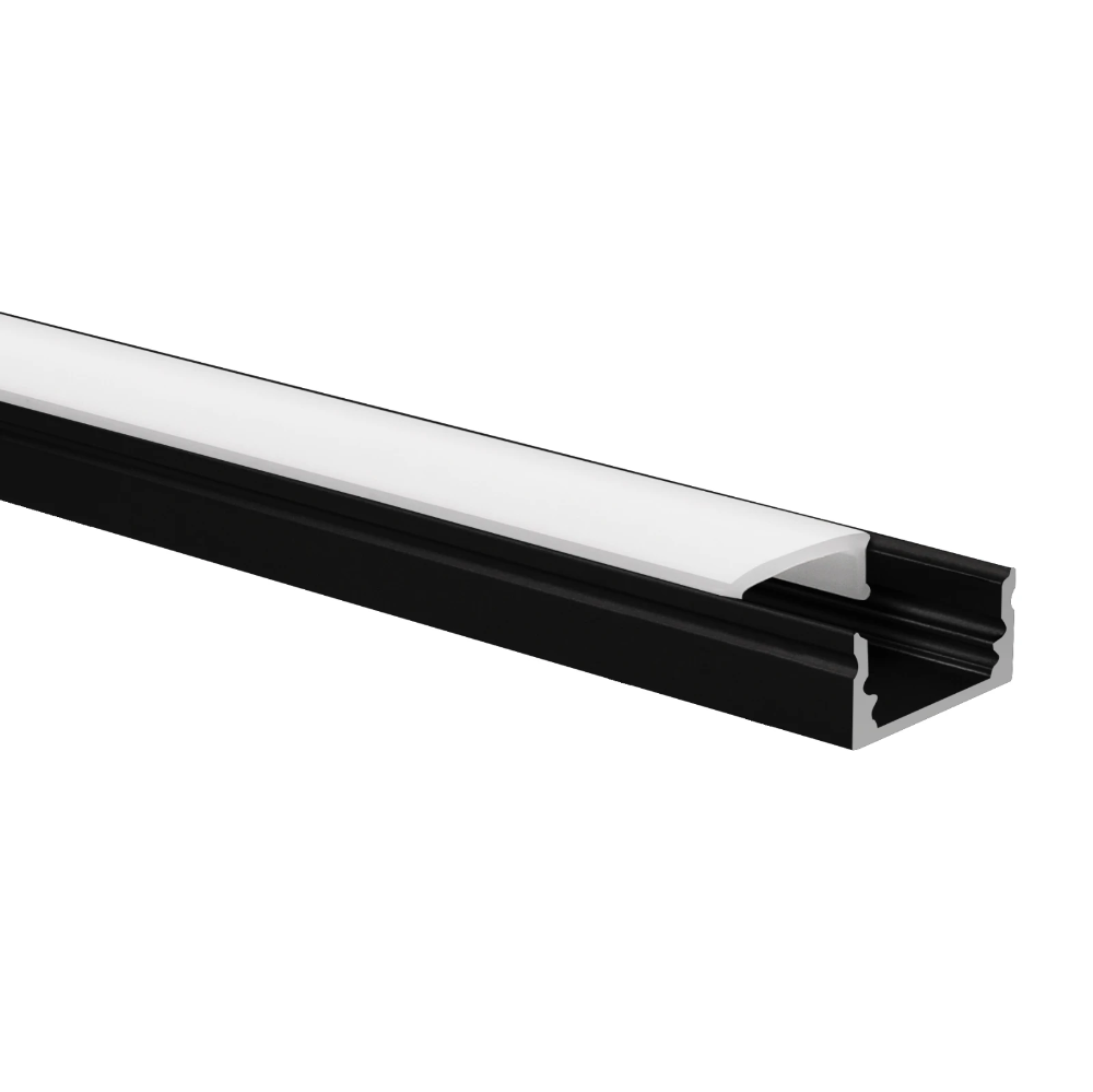 Miniatuur van Yphix LED strip profiel Potenza zwart laag met melkwitte afdekkap - 1 meter (50289482)