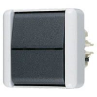 Miniatuur van JUNG opbouw 2-polige wisselschakelaar zonder onderkast 10A IP44 - WG800 grijs (802E)