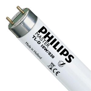 Miniatuur van PHILIPS T8 lamp 18W 1350 lumen G13 830 per 1 stuks (8711500631657)