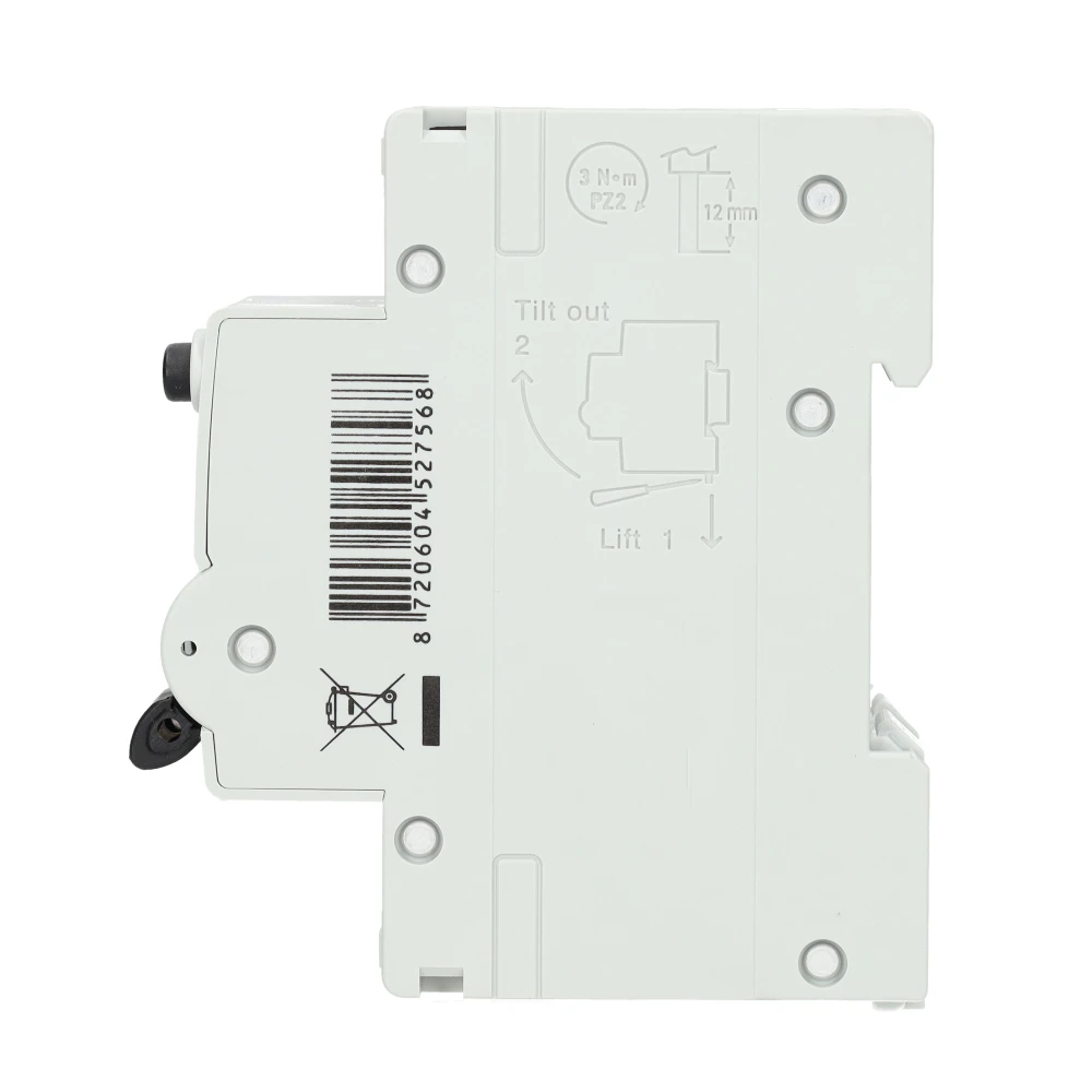Miniatuur van EMAT aardlekautomaat 1-polig+nul 10A B-kar 30mA 2 modules (85006402)