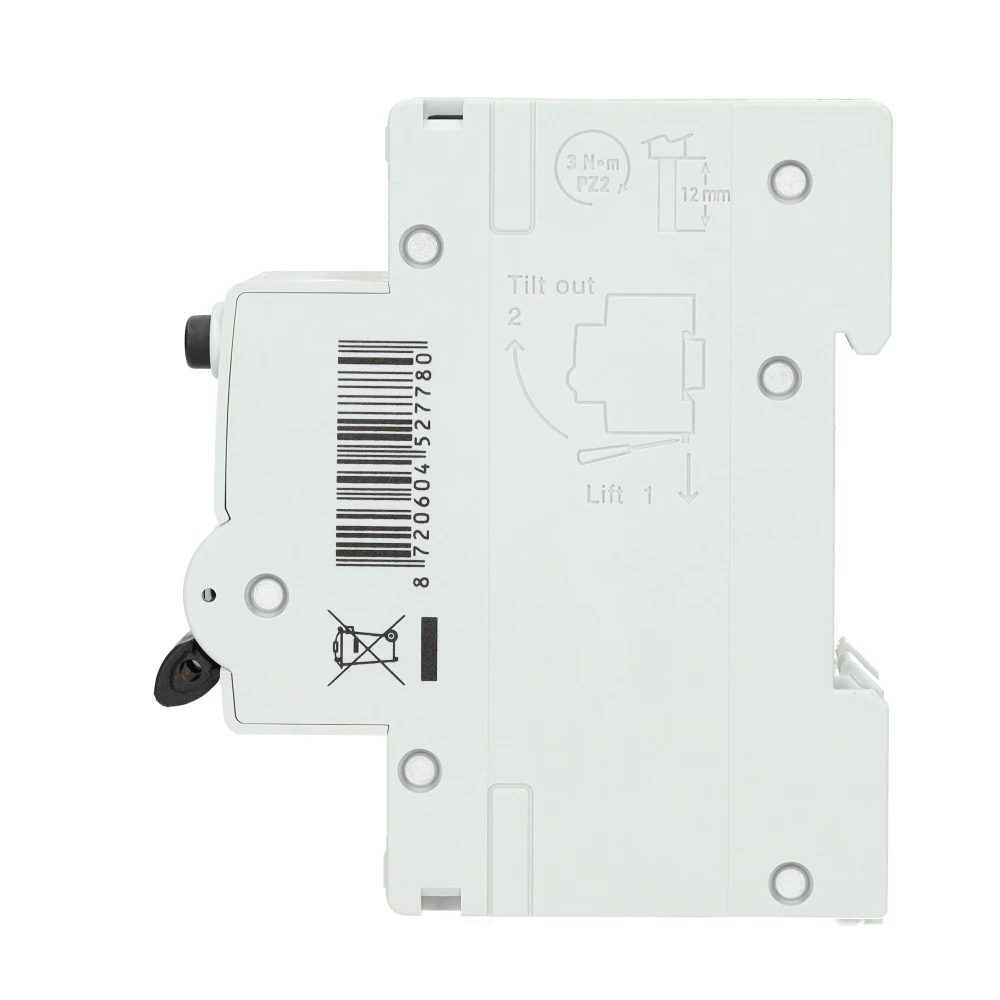 Miniatuur van EMAT aardlekautomaat 1-polig+nul 16A B-kar 300mA 2 modules (85006424)