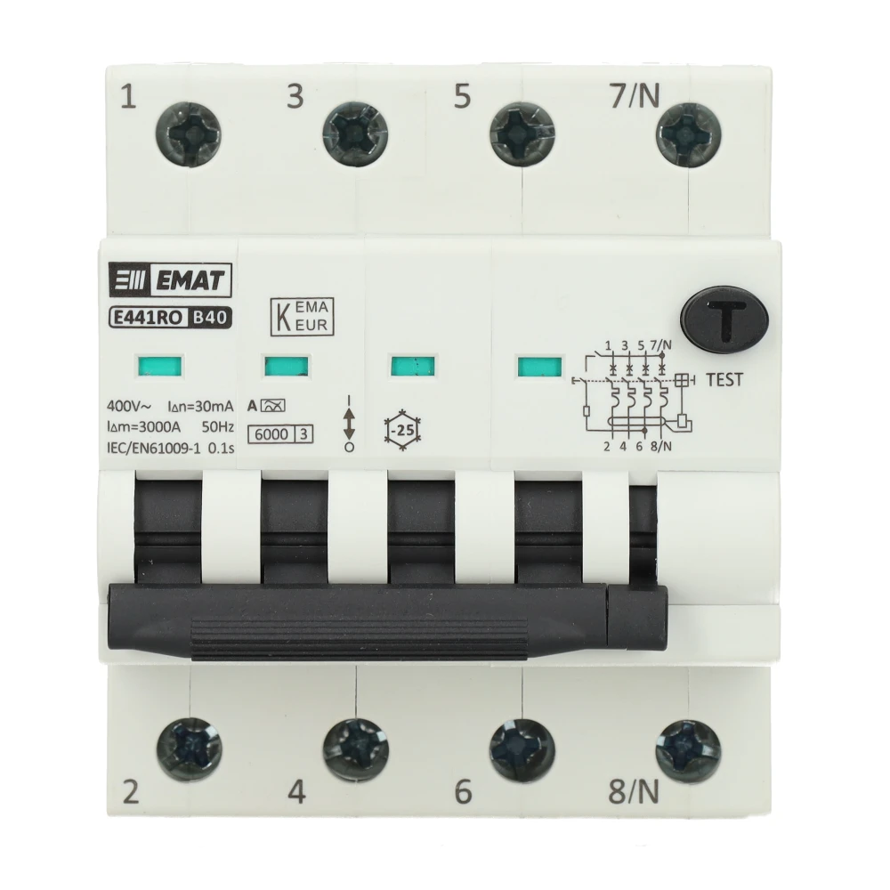Miniatuur van EMAT aardlekautomaat 4-polig 40A B-kar 30mA (401328872)