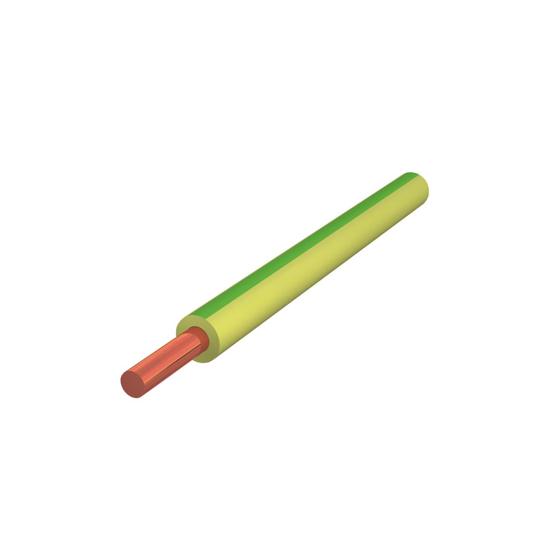 afbeelding van een VD-H07V-U (groengeel)