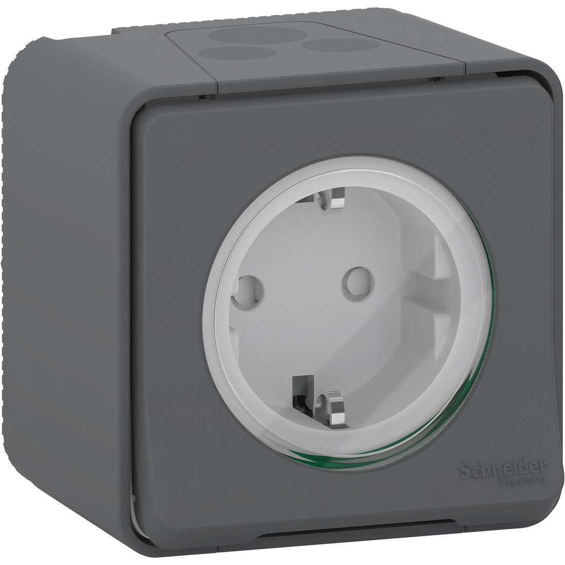 Miniatuur van Schneider Electric stopcontact met klapdeksel IP55 - Mureva Styl mat grijs (MUR36034)