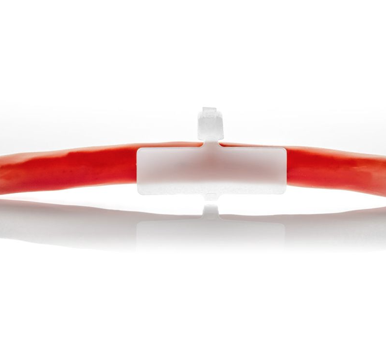 WKK tie wraps 2.5x200mm met markeerlabel (25.4x8.0mm) transparant - per 100 stuks (112122971)