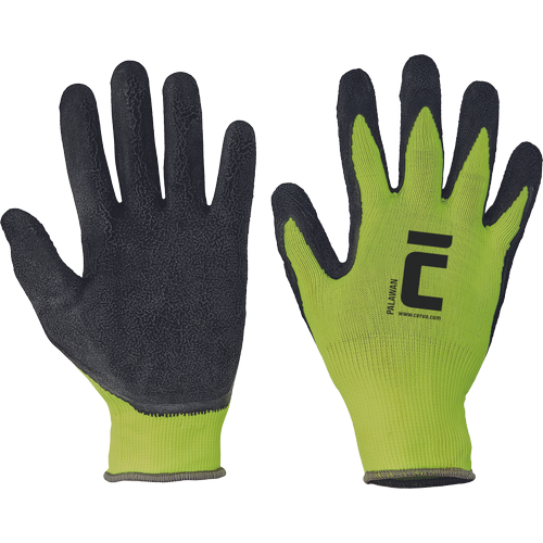Miniatuur van Cerva Palawan nylon handschoen met latex coating maat 10 (0108002999100BN)
