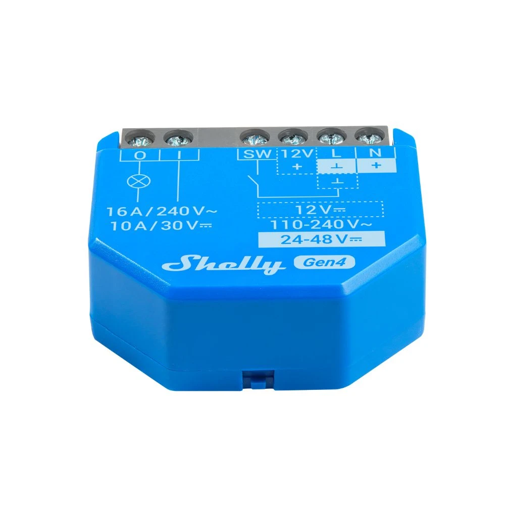 Miniatuur van Shelly 1 slimme schakelaar Gen4 met WiFi en Bluetooth (S4SW-001X16EU)