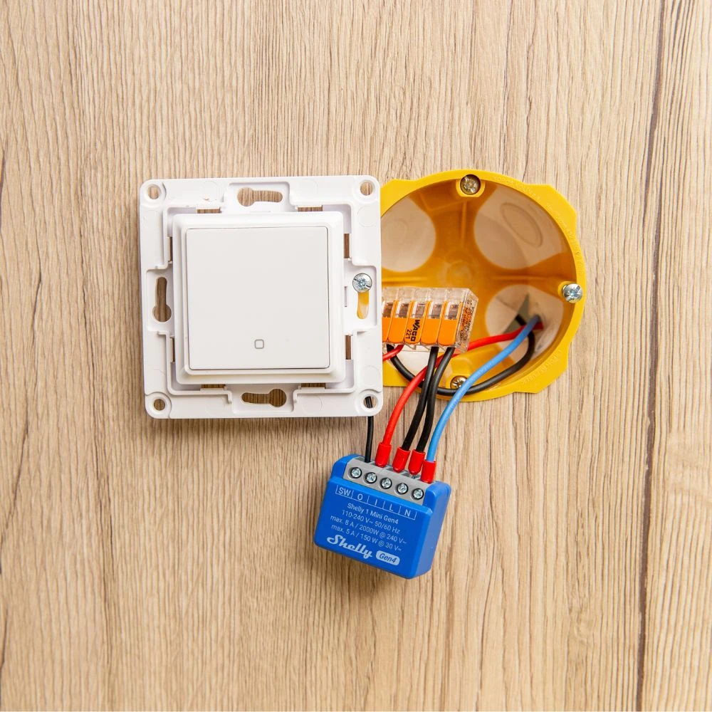 Miniatuur van Shelly 1 slimme schakelaar mini Gen4 met WiFI en Bluetooth (S4SW-001X8EU)