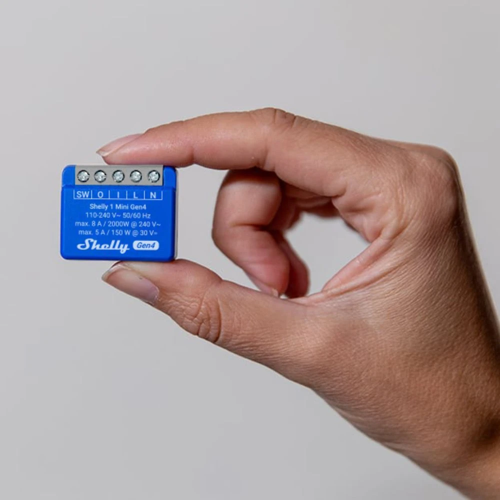 Miniatuur van Shelly 1 slimme schakelaar mini Gen4 met WiFI en Bluetooth (S4SW-001X8EU)