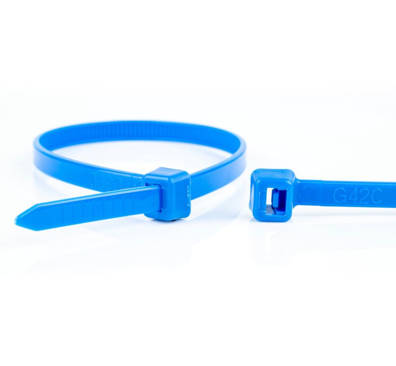 WKK tie wraps 2.5x100mm blauw - per 100 stuks (11032671)