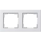 Gira E2 afdekraam 2-voudig - wit mat (021222)