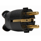 Kopp stekker met randaarde - zwart (175705003)