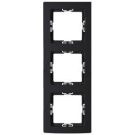 Kopp HK05 afdekraam 3-voudig, zowel verticaal als horizontaal te plaatsen - mat zwart