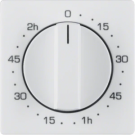 Hager Berker Q.1/Q.3/Q.7 centraalplaat tijdschakelaar draaiknop - polarwit (16336089)