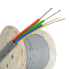 Dynamic thermostaatkabel YR 4x0.8mm² grijs per haspel 500 meter