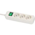 BRENNENSTUHL stekkerdoos met schakelaar 3-voudig met randaarde 3 meter - wit (1152320400)