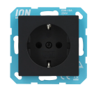 ION industries stopcontact met randaarde - V1/J1 mat zwart (10.100.020)