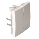 Hager 85142189 BER DRUKKNOP 2-V S/B PWIT GL