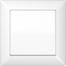 JUNG bedieningswip met afdekraam as500 alpin wit (AS590WW)