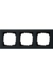 Gira E2 afdekraam 3-voudig - zwart mat (021309)
