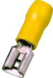 Intercable Q-serie DIN geïsoleerde vlaksteekhuls 4-6 mm² 6,3x0,8 messing - geel per 100 stuks (ICIQ668FH)