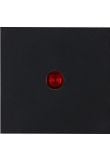Kopp bedieningswip met rode lens voor controleschakelaar - HK07 mat zwart (490063000)