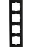 Kopp afdekraam 4-voudig - HK07 Pure mat zwart (407150007)
