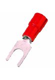 Intercable Q-serie DIN geïsoleerde vorkkabelschoen 0,5-1 mm² M4 vertind - rood per 100 stuks (ICIQ14GS)