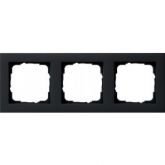 Gira E2 afdekraam 3-voudig - zwart mat (021309)
