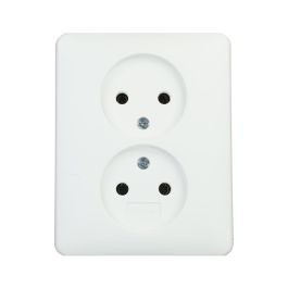 haalbaar goochelaar Onschuldig Gira stopcontact met vaste centraalplaat en steeklemmen zonder randaarde 2-voudig - standaard 55 zuiver wit mat (079804) | Elektramat haalbaar goochelaar Onschuldig Gira stopcontact met vaste centraalplaat en steeklemmen zonder randaarde 2-voudig - standaard 55 zuiver wit mat (079804) | Elektramat
