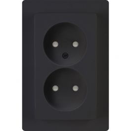 bevolking omvang Ruïneren Kopp VISION stopcontact half opbouw zonder randaarde 2-voudig zwart | Elektramat bevolking omvang Ruïneren Kopp VISION stopcontact half opbouw zonder randaarde 2-voudig zwart | Elektramat