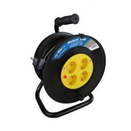 Haspel open met 25 meter 3x1,5mm2 geelzwart (41057) | Elektramat