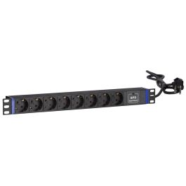 demonstratie zout huiswerk 19 inch 8-voudige stekkerdoos - Surge Protection Device - zwart  (DS-8PDU-SPD) | Elektramat