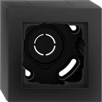 Gira opbouwbehuizing compleet met afdekraam - E2 mat zwart (106109)