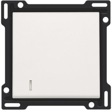 Niko afwerking voor enkelvoudige schakelaar of drukknop met transparant venstertje - Original White (101-60005)