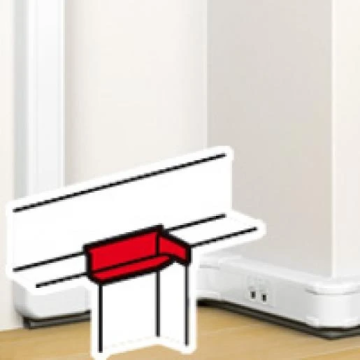 Legrand DLP snap-on wandgoot T-stuk 105mm wit (075676)