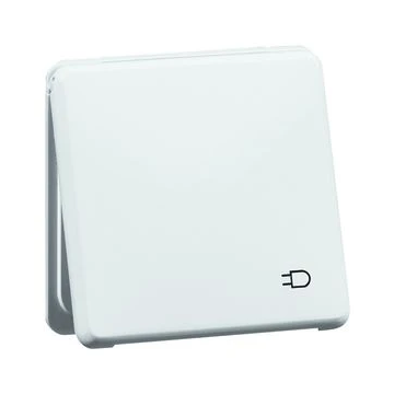 PEHA stopcontact met randaarde en klapdeksel 1-voudig - standaard crème wit (D 80.6511 K W)