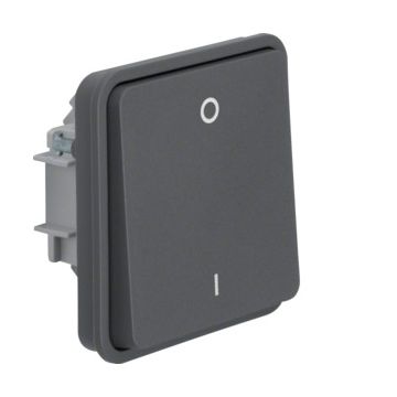 Hager Berker W.1 schakelaar 2-polig  IP55 10A 250V grijs (30423515)