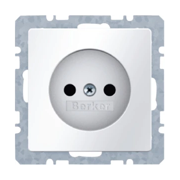Hager Berker Q.1/Q.3/Q.7 wandcontactdoos inbouw zonder randaarde steekklem 1-voudig - polarwit (6167036089)