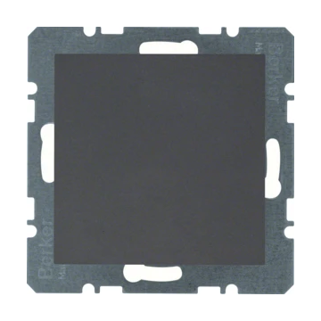 Hager Berker blindplaat zonder spreidklemmen - S.1/B.3/B.7 antraciet mat (10091606)